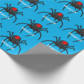 Scary black widow spin cartoon illustratie cadeaupapier (Hoek)