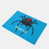 Scary black widow spin cartoon illustratie deurmat (Schuin)