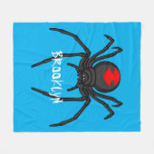 Scary black widow spin cartoon illustratie fleece deken (Voorkant (Horizontaal))