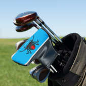 Scary black widow spin cartoon illustratie golfheadcover (Insitu)