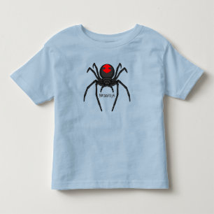 Scary black widow spin cartoon illustratie kinder shirts