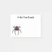 Scary black widow spin cartoon illustratie post-it® notes (Voorkant)