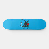 Scary black widow spin cartoon illustratie skateboard (Horizontaal)