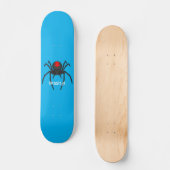 Scary black widow spin cartoon illustratie skateboard (Voorkant)