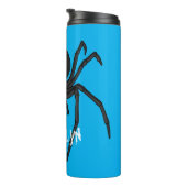 Scary black widow spin cartoon illustratie thermosbeker (Geroteerd rechts)