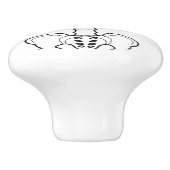 Scary Bone Halloween Keramische Knop (Zijkant)