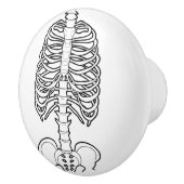 Scary Bone Halloween Keramische Knop (Rechts)