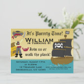 Scary Boy Pirate Invitation à la fête d'anniversai (Debout devant)