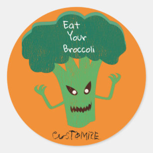 Scary Broccoli Thunder_Cove Ronde Sticker