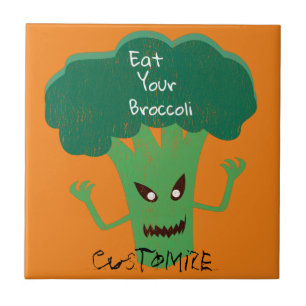 Scary Broccoli Thunder_Cove Tegeltje