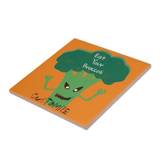 Scary Broccoli Thunder_Cove Tegeltje (Zijkant)