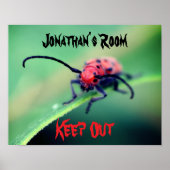 Scary Bug Kids Room Personalized Wall Door Poster (Voorkant)