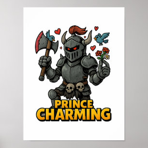 Scary Cartoon Knight beroemd gemaakt door Price Ch Poster