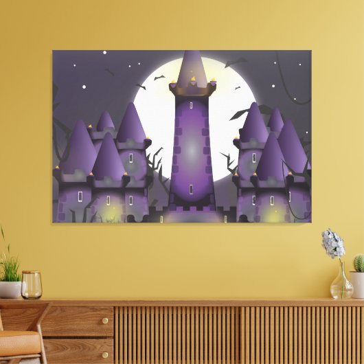 Scary Castle Canvas Afdruk (Insitu (Woonkamer))