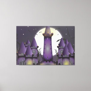 Scary Castle Canvas Afdruk