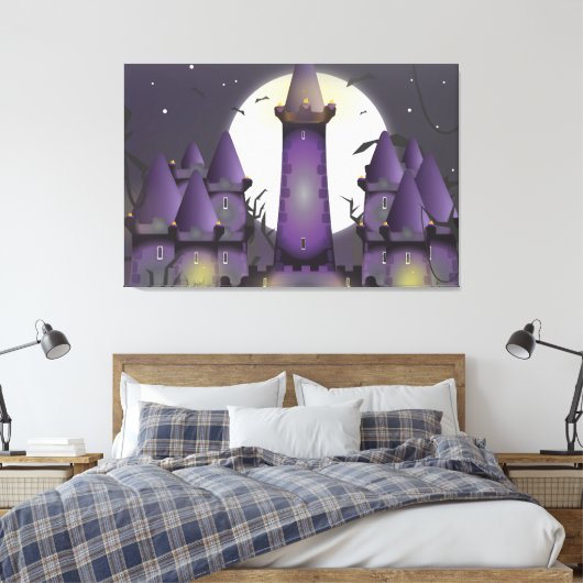 Scary Castle Canvas Afdruk (Insitu (Slaapkamer))