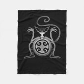 Scary Cat Fleece Deken (Voorkant)