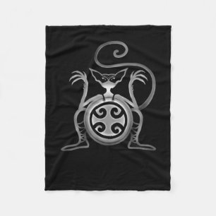 Scary Cat Fleece Deken