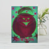 Scary Cat rouge 'Vous êtes invité' invitation (Debout devant)