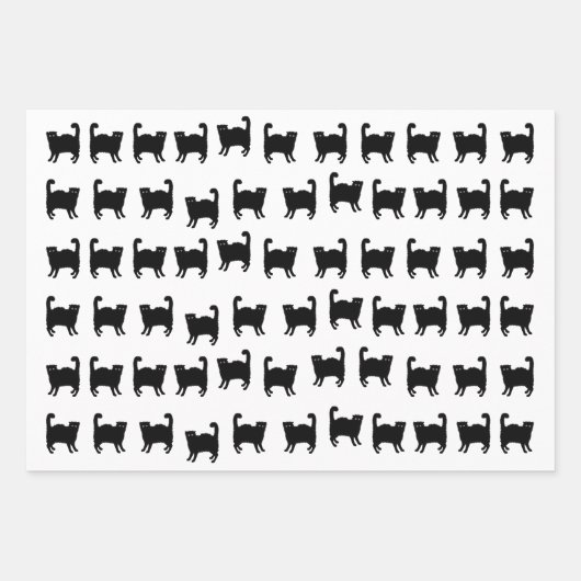 Scary Cats Wrapping Paper Sheets (Voorkant 3)