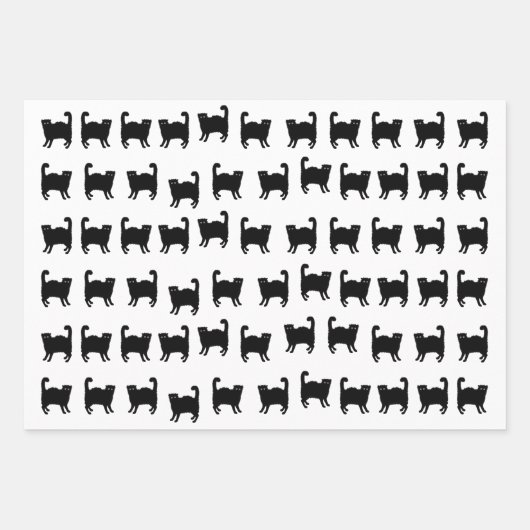 Scary Cats Wrapping Paper Sheets (Voorkant 2)
