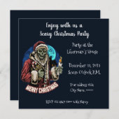 Scary Christmas Party Invitation (Devant / Derrière)