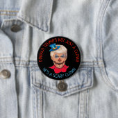 Scary Clown Anti Donald Trump Button (In situ)