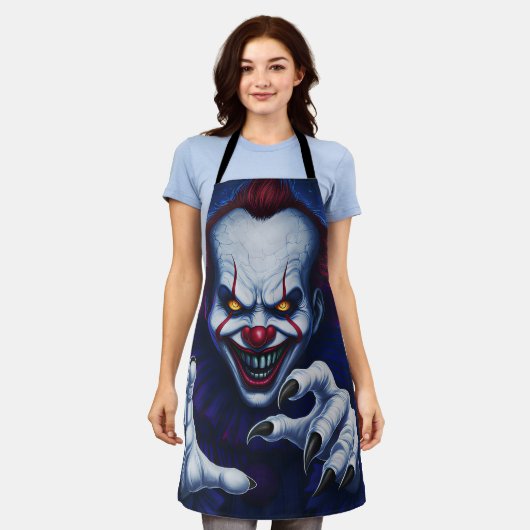 Scary Clown Apron Schort (Gedragen)