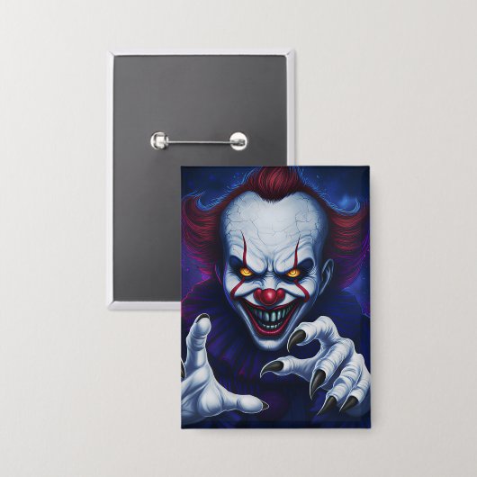 Scary Clown Badge Button (Voorkant / Achterkant)