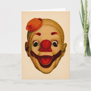  Scary Clown Birthday Card Feestdagen Kaart