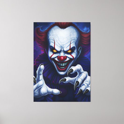 Scary Clown Canvas Print (Voorkant)