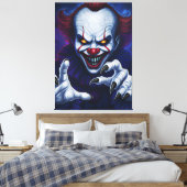 Scary Clown Canvas Print (Insitu (Slaapkamer))