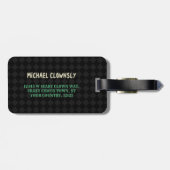 Scary Clown Creepy Circus Halloween Funny Custom Bagagelabel (Achterkant horizontaal)