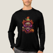 Scary Clown Face Tri-Blend Shirt (Voorkant volledig)