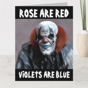 SCARY CLOWN FUNNY ANNIVERSAIRE CARTE SURTAILLÉE