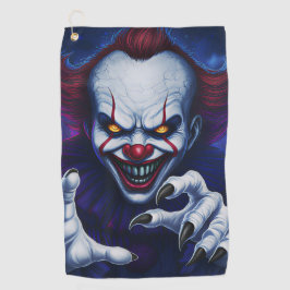Scary Clown Golf Towel  Golfhanddoek