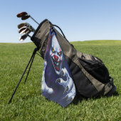 Scary Clown Golf Towel  Golfhanddoek (Groen)