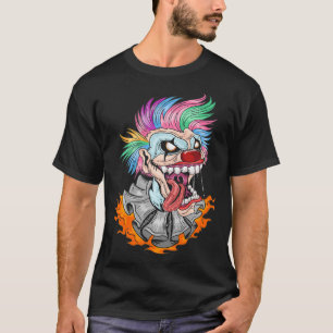 Scary Clown Halloween Mad Evil Face T-shirt