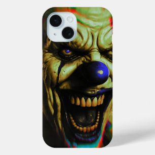 Scary clown iPhone 15 telefoonhoesje