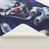 Scary Clown Sherpa Blanket Sherpa Deken (3/4)