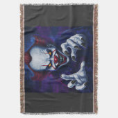 Scary Clown Throw Blanket Deken (Voorkant Verticaal)