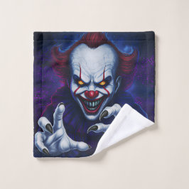 Scary Clown Wash Cloth Washandje