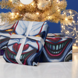 Scary Clown Wrapping Paper Cadeaupapier