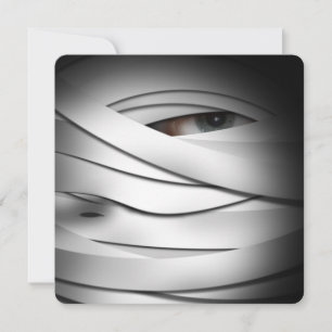 Scary Creepy One Eyed Halloween Mummy Kaart