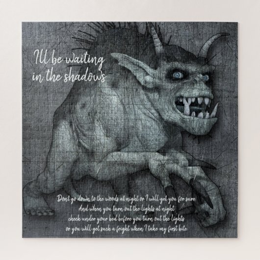 Scary Demon Monster Halloween Legpuzzel (Verticaal)