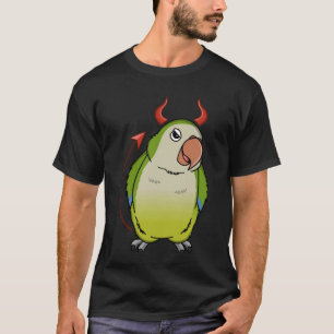Scary Devil Costume Parrot I Green Monk Paraket Q T-shirt