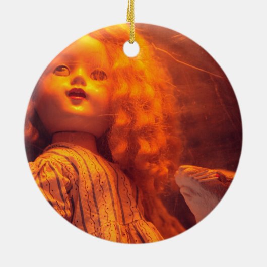 Scary Doll and Rat Keramisch Ornament (Achterkant)