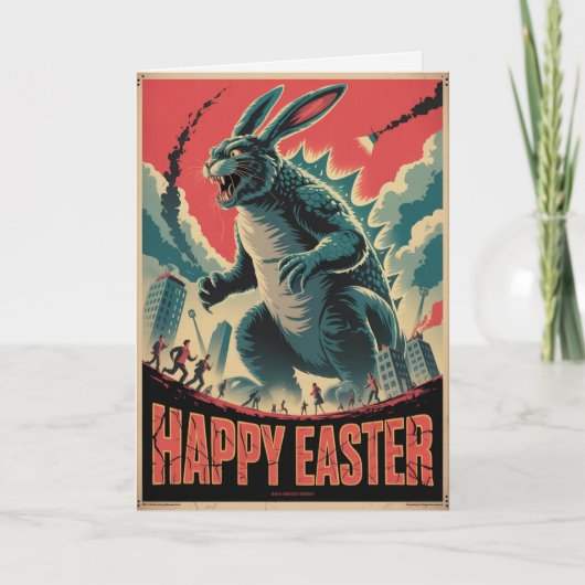 Scary Easter Bunny Monster Horror Card Kaart (Voorkant)
