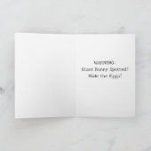 Scary Easter Bunny Monster Horror Card Kaart (Binnen)