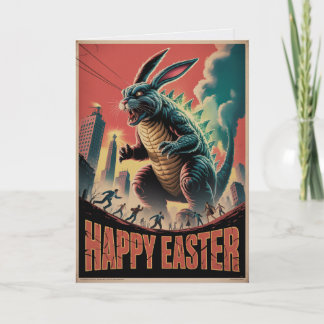Scary Easter Bunny Monster Movie Card Kaart
